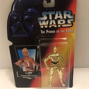 Kenner Star Wars The Power Of The Force c-3po Realistic Metalized Body Action